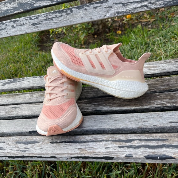 adidas Ultraboost 21 W Halo Blush Pink White Women Running size 6.5 - Picture 6 of 14